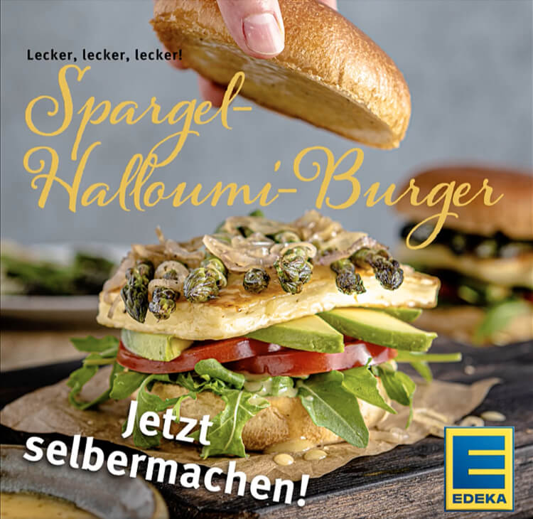 Lecker, lecker: Spargel-Halloumi-Burger!
